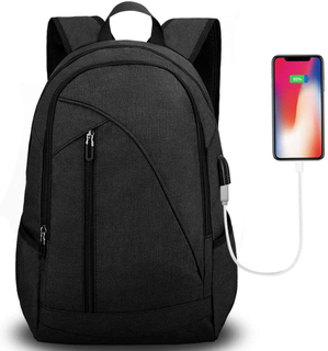 Men's Leisure Work Travel Backpack University Campus Business Laptop Bag 17 Inch USB Notebook Backpack