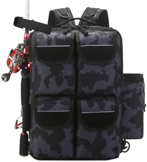 BSCI Custom 1000D Waterproof High Density Nylon Fishing Tackle Storage Bag Fishing Bag with Boxes