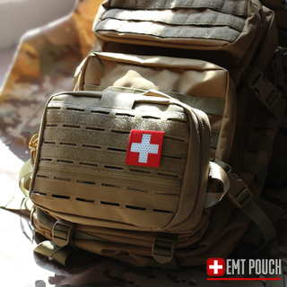 Detachable Quick Release Molle EMT Pouch with Laser-Cut Molle system for Outdoor Medical kit Bag