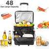 Soft Leakproof Insulated Cooler Bag with Wheels for Beach Summer Collapsible Trolley Cooler Cart 