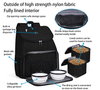Dog Travel Bag Airline Approved Pet Supplies Backpack,Dog Travel Backpack with 2 Silicone Collapsible Bowls and 2 Food Baskets