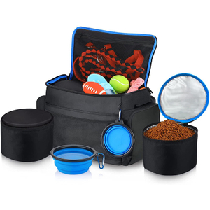 Airline Approved Custom Dog Tote Traveling Luggage Organizer for Dog Accessories Pet Carrier Travel Set Bag