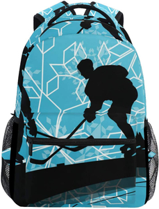 2021 Amazon Hot Selling School Backpack Ice Hockey Players Sport Bookbag for Boys Girls Travel Bag