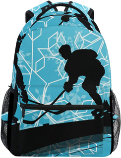 2021 Amazon Hot Selling School Backpack Ice Hockey Players Sport Bookbag for Boys Girls Travel Bag