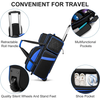 OEM/ODM Durability Lightweight 3-Ball Bowling Bag with 42-inch Retractable Handle Rolling Bowling Bag
