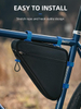 New Design Bike Frame Bag 1.5L Cycling Bag Reflective Bicycle Storage Triangle Bag with Mesh Side Pockets
