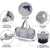 Water Resistant Duffle Bag with Shoe and Wet Cloth Compartment Lightweight Carryon Overnight Weekender Gym Bag