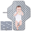 Cute Design Foldable Waterproof Travel Mat with Pillow for Stroller Walks Diaper Bag Baby Diaper Changing Pad