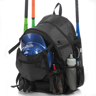 Factory Custom Waterproof Sports Bag Baseball Equipment Bag Baseball Backpack With External Helmet Holder