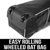 Youth Adults Improved Storage Rolling Baseball Bag Baseball Bat Bag Baseball Roller Bag with Wheels