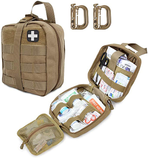Molle EMT Pouches Rip-Away Military IFAK Medical Bag Outdoor Emergency Survival Kit Tactical First Aid Pouch khaki