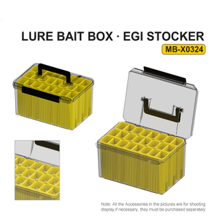 New OEM Plastic Fishing Storage Boxes Squid Jig Hard Bait Container Sea Egi Box Plastic Organizer Lure Tool Storage Case