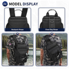 35L Durable Multi-Way Fishing Backpack Oxford Convertible Tackle Sling Crossbody Bag with Rod Holder
