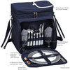 Insulated Food Cooler Bag 2 Person Camping Set Pack Outdoor Picnic Basket Backpack