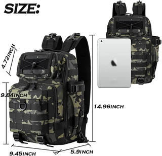 Tactical Backpack Military Hiking Backpack for Men Assault Travel Backpack Large Fishing Backpack for Tackle Storage