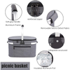 Portable Collapsible Picnic Basket Leakproof Shopping Travel Grocery Bag Picnic Kit