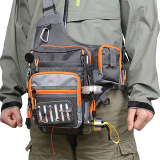 Custom Waterproof Fly Fishing Sling Pack Adjustable Fishing Tackle Waist Bag