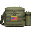 Durable Large Tactical Lunch Bag with Detachable MOLLE Bottle Holder Adult Lunch Box Tote Cooler Bag 