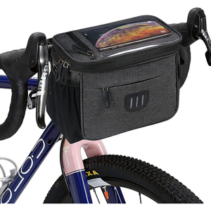 Fashion OEM 5L TPU Touch Screen Storage Bag Bike Handlebar Bag Bicycle Front Bag for Road Mountain Bike