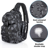 Fishing Tackle Sling Shoulder Backpack Cross Body Sling Bag Tackle Storage Bag with Rod Holder