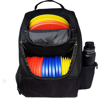 China Factory Lightweight Adventure Frisbee Golf Disc Bag with Bottle Holder Flying Disc Golf Backpack Bag