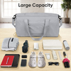 Water Resistant Duffle Bag with Shoe and Wet Cloth Compartment Lightweight Carryon Overnight Weekender Gym Bag