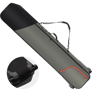 1680D Oxford Fabric Waterproof Foil Lining Ski Travel Bag Padded Snowboard Bag with Wheels Roller