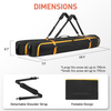 Lightweight 360° Fully Padded 900D Oxford Water-Resistant Ski Bag Large Capacity Single Ski Carry Bag for Ski Gear
