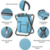 Outdoor Portable Insulated Comfortable Backpack Folding Picnic Cooler Bag Camping Fishing Chair Bag