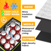 Expandable Insulated Reflective Strip Delivery Cooler Bike Bag Takeaway Food Delivery Bags Thermal with Cup Holder