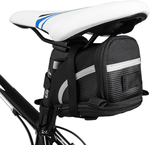 Fashion Custom Expandable Bicycle Strap-On Saddle Bag 3M Reflective Taillight hanger Bike Seat Bag
