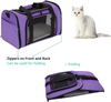 Airline Approved Collapsible Travel Puppy Carrier Bag with Removable Fleece Pad for Cat Pet Carriers 