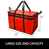 Custom Insulated Grocery Shopping Bag for Catering Uber Eats Bag Red Pizza Food Delivery Carry Bag 