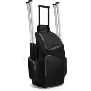 Custom Sports Baseball Equipment Bag Travel Rolling Baseball Bag Wheeled Softball Bag for Men and Women