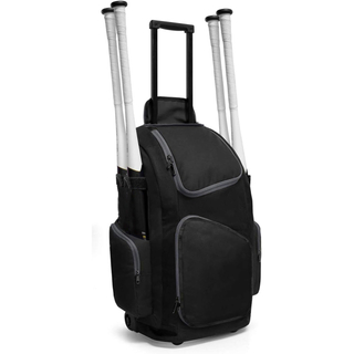 Custom Sports Baseball Equipment Bag Travel Rolling Baseball Bag Wheeled Softball Bag for Men and Women