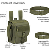 Tactical Thigh Pouch with Drawstring Pocket Para Correr Ciclismo Caza Multiple Function Military Leg Bag