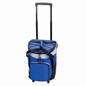 36 Can Rolling Picnic Cooler Bag Collapsible Trolley Soft Beverage Cooler Bag with Wheels Roller Bag 