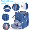  Newly Mummy Travel Backpack with Bassinet Mat and Stroller Hook Expandable Baby Bed Diaper Backpack