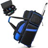 OEM/ODM Durability Lightweight 3-Ball Bowling Bag with 42-inch Retractable Handle Rolling Bowling Bag