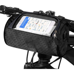 Outdoor Customized Waterproof Bicycle Front Storage Bag Mountain Bike Handlebar Bag with Removable Shoulder Strap