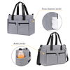 Water Resistant Messenger Nappy Bag with Changing Pad and Stroller Straps Large Baby Travel Diaper Bag Organizer