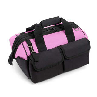 2021 New 16In Pink Tool Bag Organizer with Multifunction Storage Pockets Electrician Pouch Bag