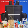 Large Thermal Pizza Delivery Bag Cup Holder Waterproof Insulated Commercial Catering Food Warmer Delivery Bag Backpack 