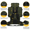 Outdoor 65L Large Capacity Tactical Molle Hiking Backpack for Mountain Climbing Camping Daypack