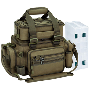 2021 Hot Selling Fishing Shoulder Bag Premium Cordura Quality Outdoor Fishing Tackle Bag with Clear Fishing Box