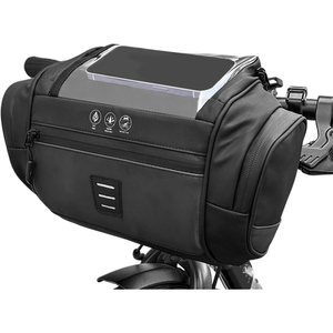 Custom Hot Selling Large Reflective Bicycle Front Storage Pouch Water Resistant Handle Shoulder Bike Handlebar Bag