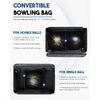 2024 New Design Double Ball Bag Detachable Bowling Roller Bag Lightweight 2 Ball Bowling Bag with Wheels Convertible Single