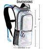 2L Festivals Lightweight Rave Holographic Hydration Pack Backpack Water Bladder Bag