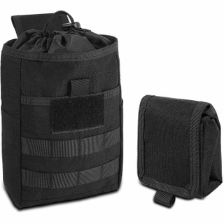 Durable 1000D Nylon Roll Up Folding Utility Pouch Waist Bag Drawstring Tactical Magazine Dump Pouch