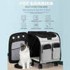 2022 New Design Pet Carrier Trolley Removable Rolling Wheeled Pet Carrier Backpack for Small Dogs Cats Puppies